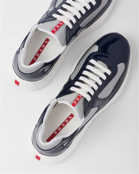 blue and silver prada trainers|Prada sneakers.